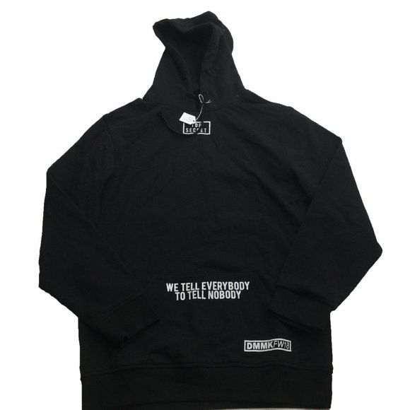 New Dim Mak DMMK Top Secret Black Hoodie Jacket Steve Aoki Large - Picture 1 of 5